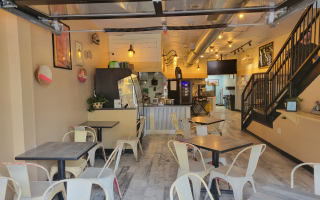 Updated Cafe on Busy Restaurant Row