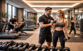 Fitness Center With Top Of The Line Brand New Equi