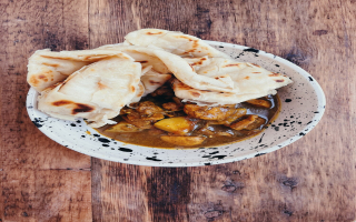 Caribbean Restaurant Main Street Busy City