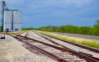 Rail Spur Served Industrial Facility with Silos