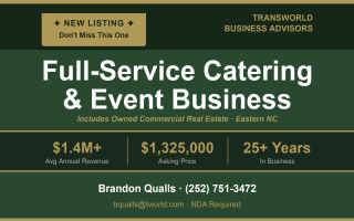 NC's Premier Catering Brand, Sold With Real Estate NC's Premier Catering Brand, Sold With Real Estate