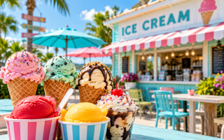 Ice Cream Shop Asset Sale in Boynton Beach with Patio Seating