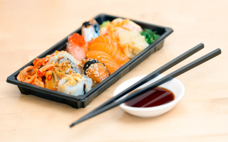 Upscale Japanese restaurant with good rating