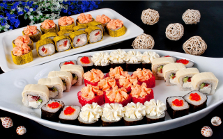 Upscale and large Japanese Restaurant with a bar