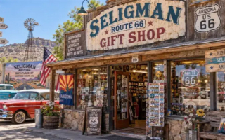 Route 66 Gift Shop + Cafe & Pub in Seligman: Two Businesses in One