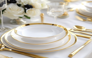 Clearance! Elegant Plastic Tableware